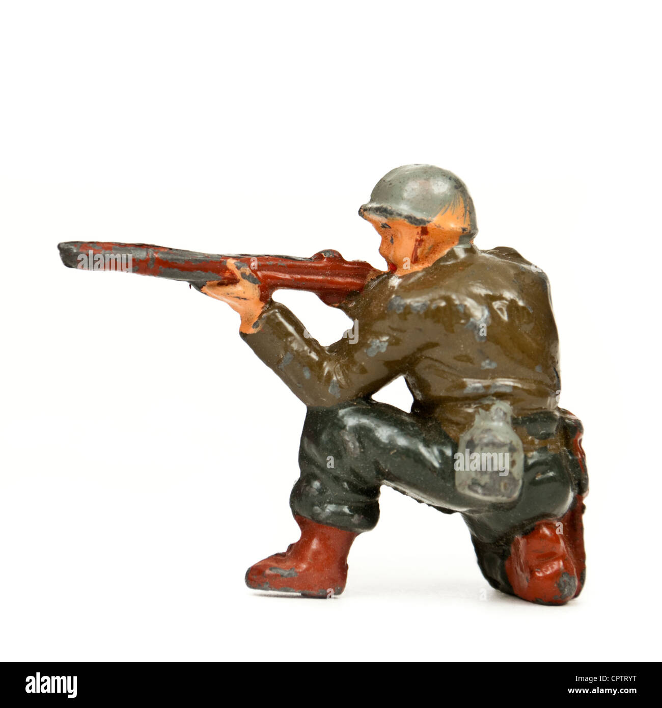 Vintage lead toy soldier Stock Photo