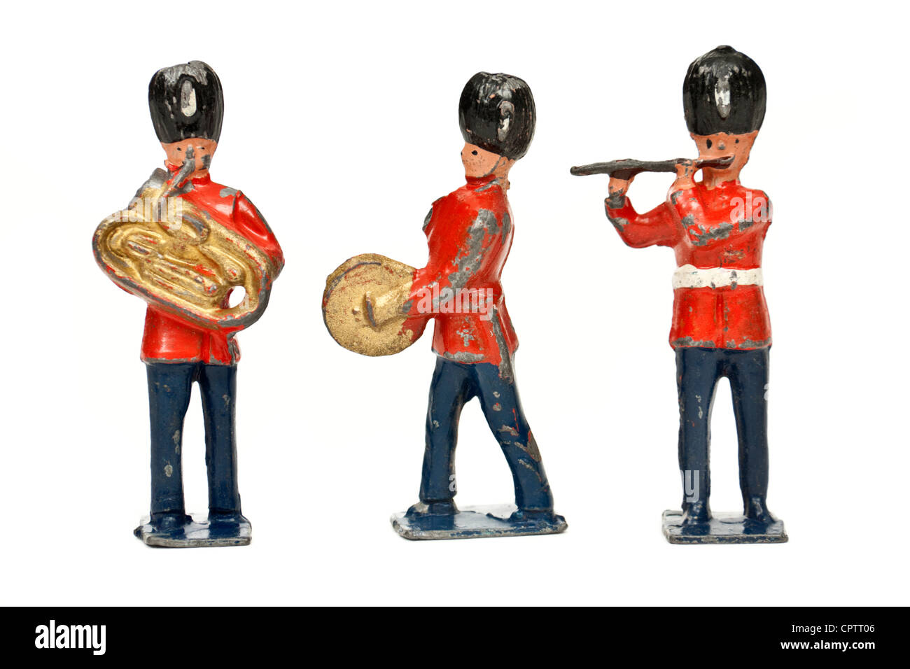 Vintage military brass band lead toy soldiers Stock Photo