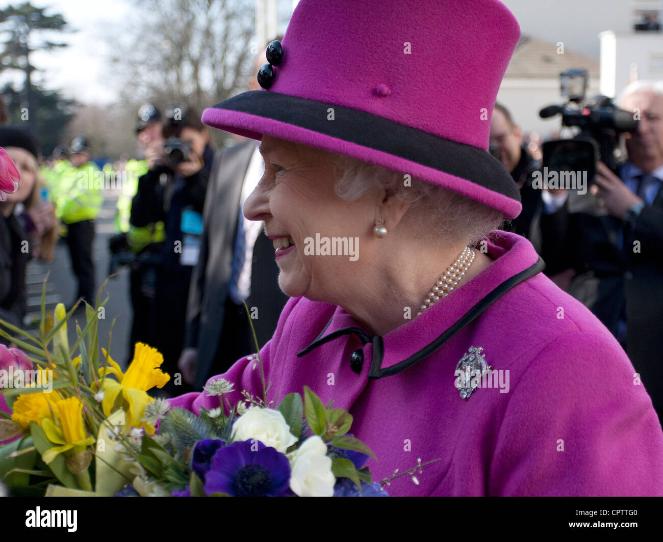 The Queen visits Royal Leamington Spa for the opening of the new