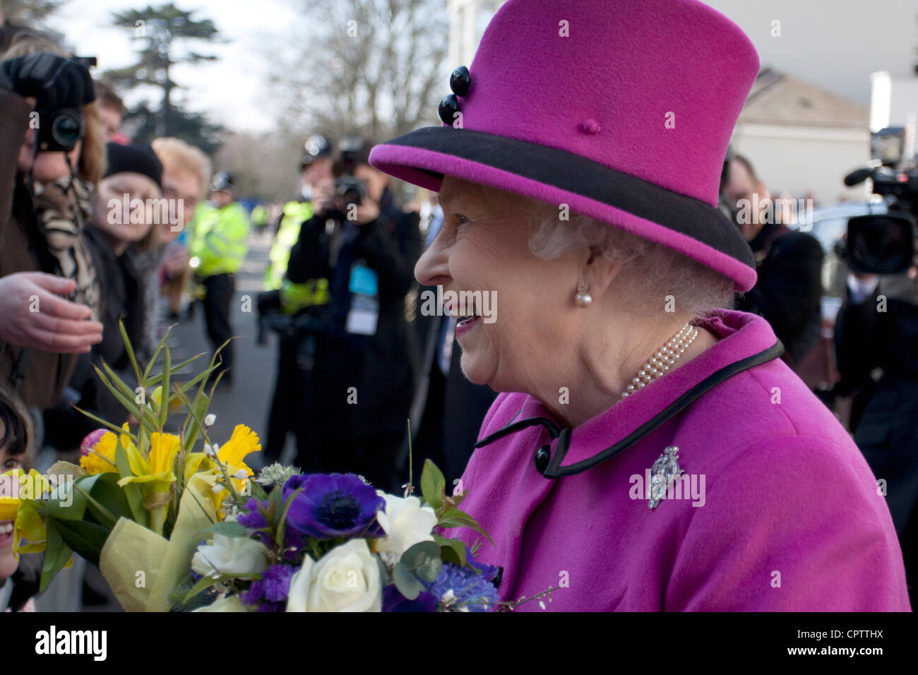 The Queen visits Royal Leamington Spa for the opening of the new