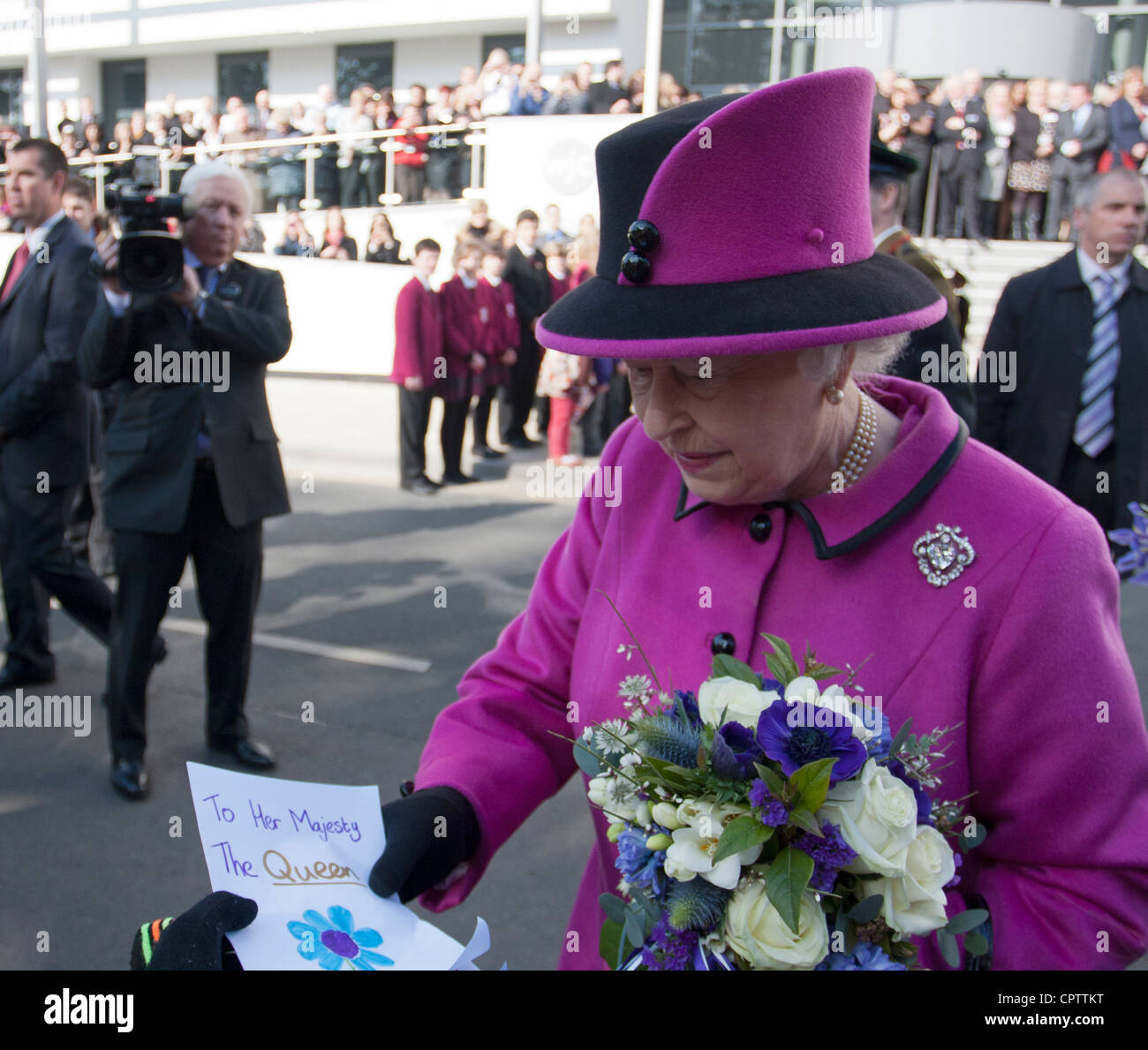 The Queen visits Royal Leamington Spa for the opening of the new