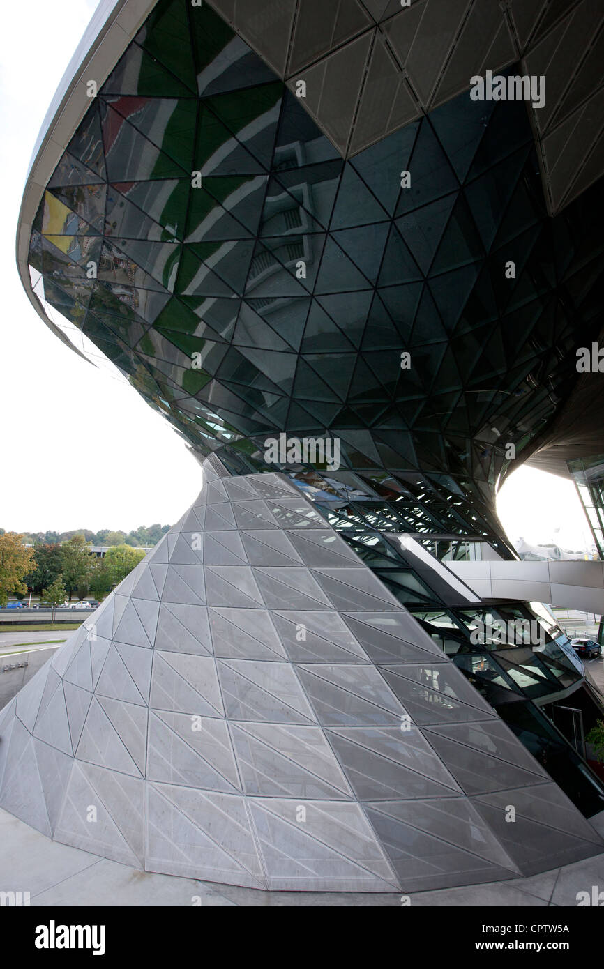 Modern architecture at the BMW Customer Collection and Showroom, at Headquarters in Munich, Bavaria, Germany Stock Photo