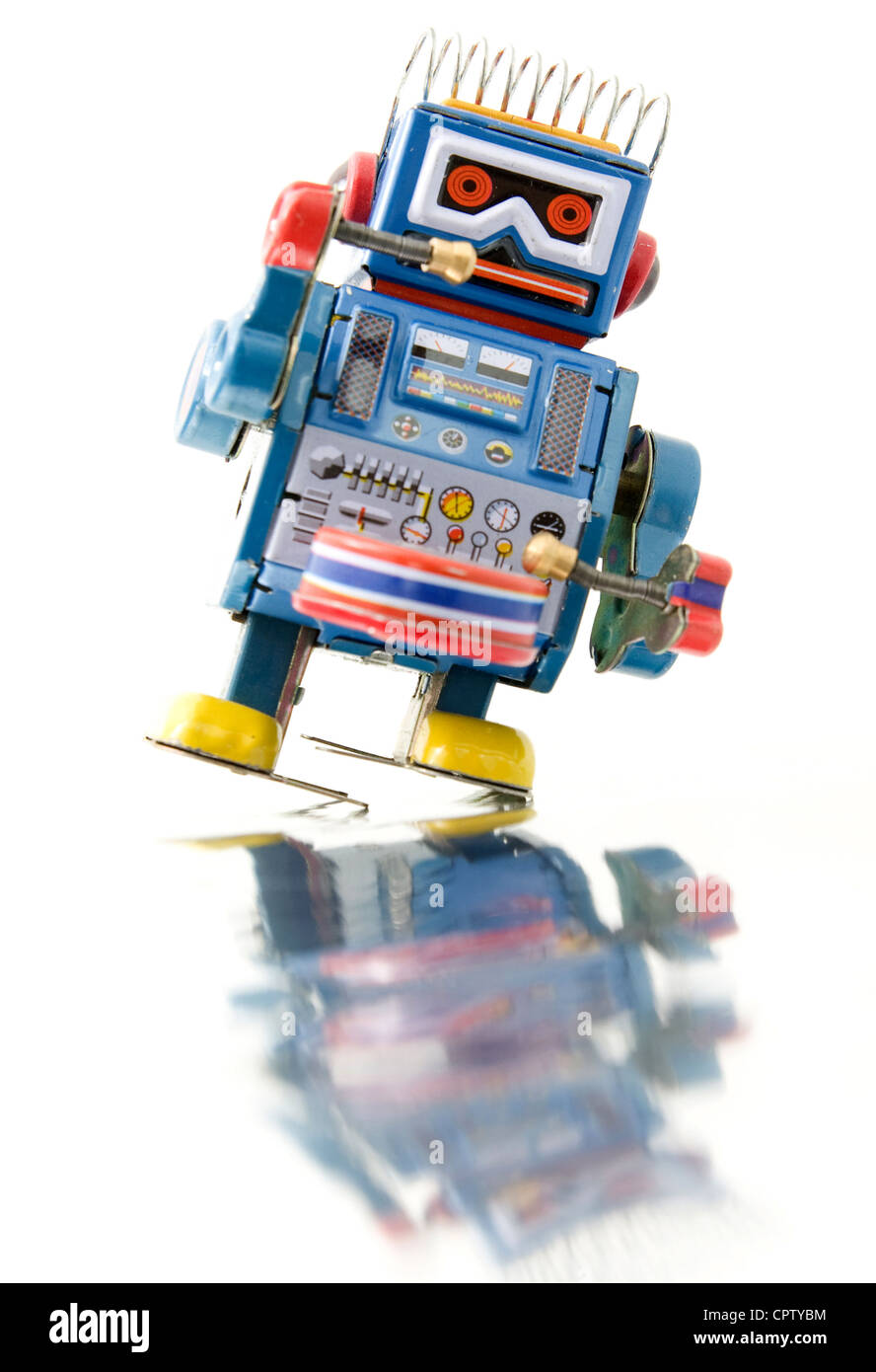 retro robot toy Stock Photo