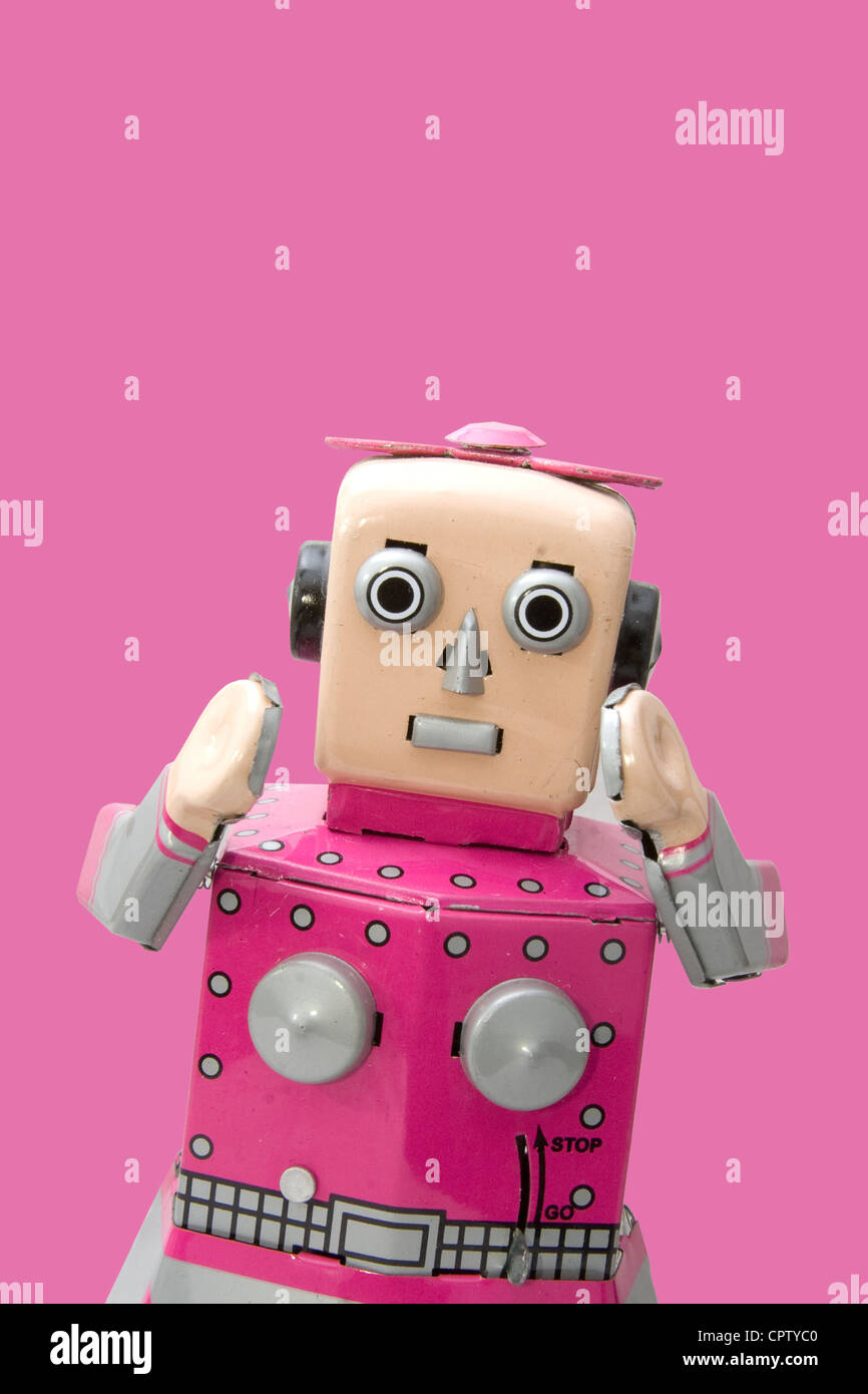 girl robot toy Stock Photo