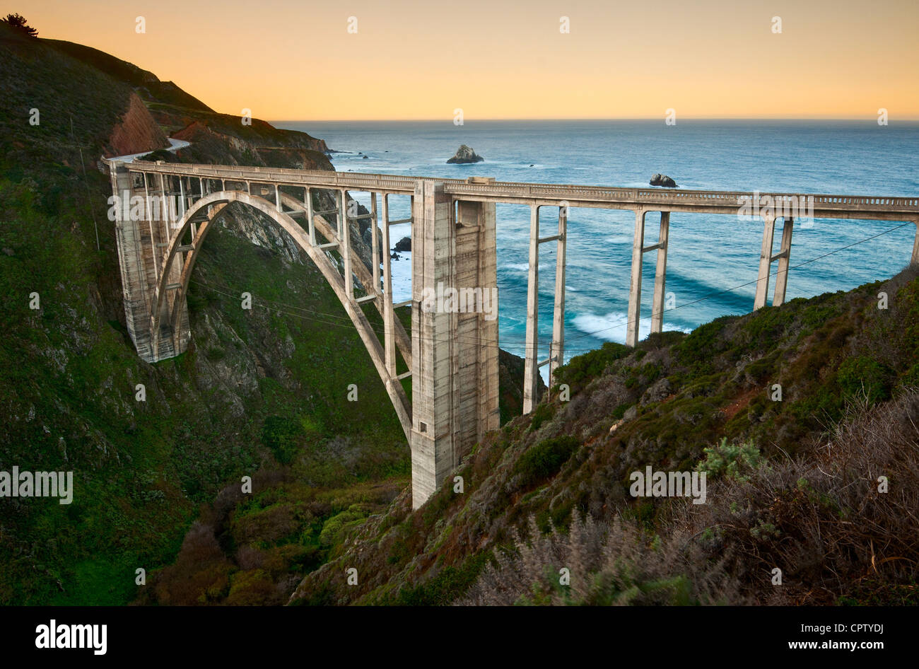 Beautiful coastal view of Big Sur in California. Stock Photo