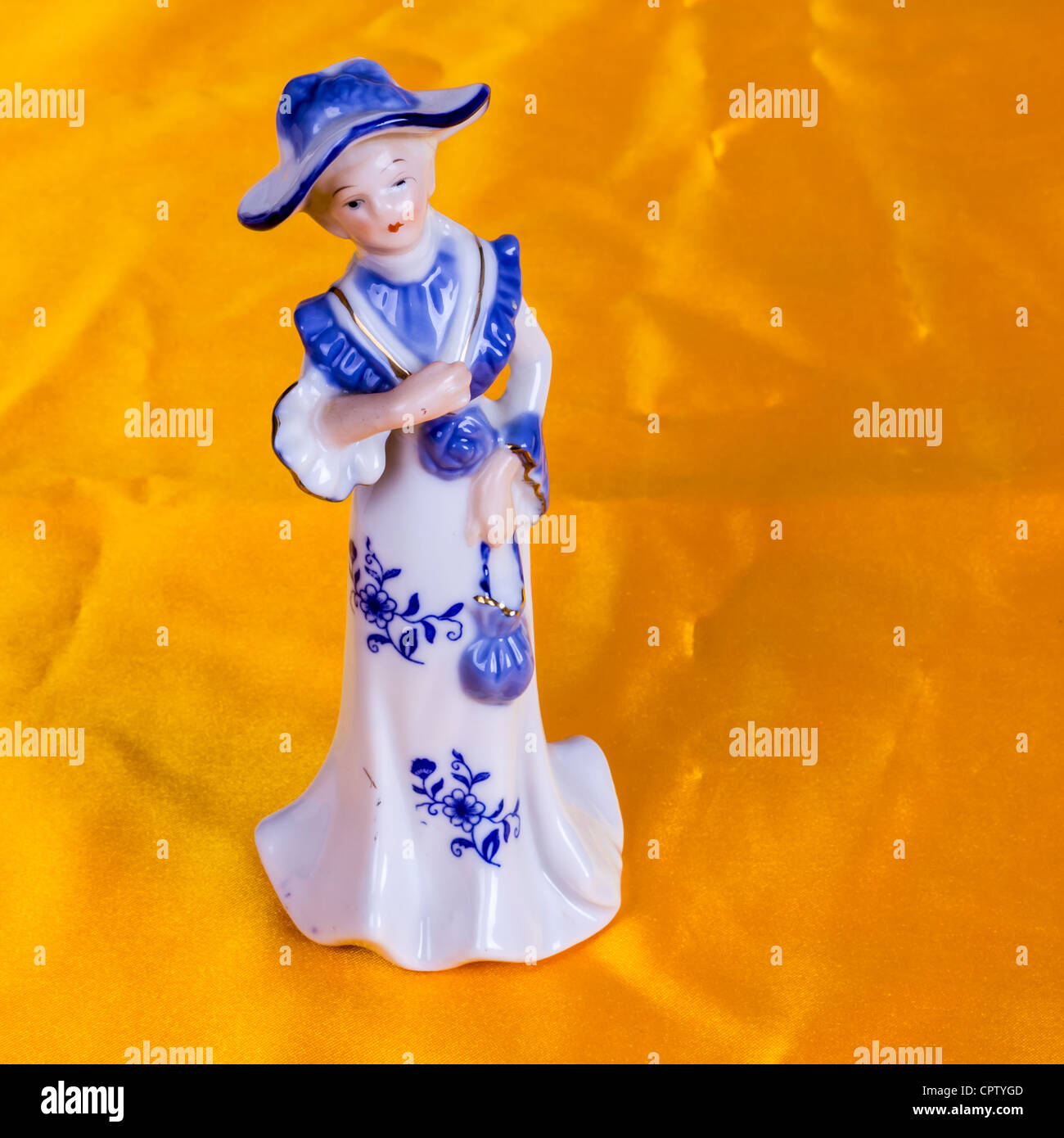 Porcelain figurine, Old Lady Stock Photo
