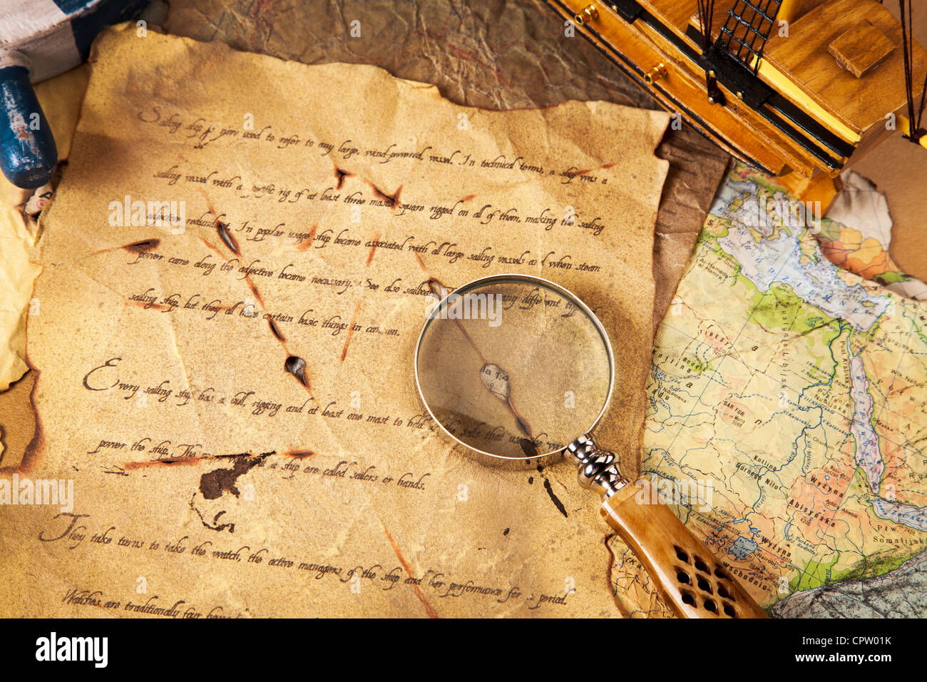 Old vingate navigation equipment Stock Photo Alamy