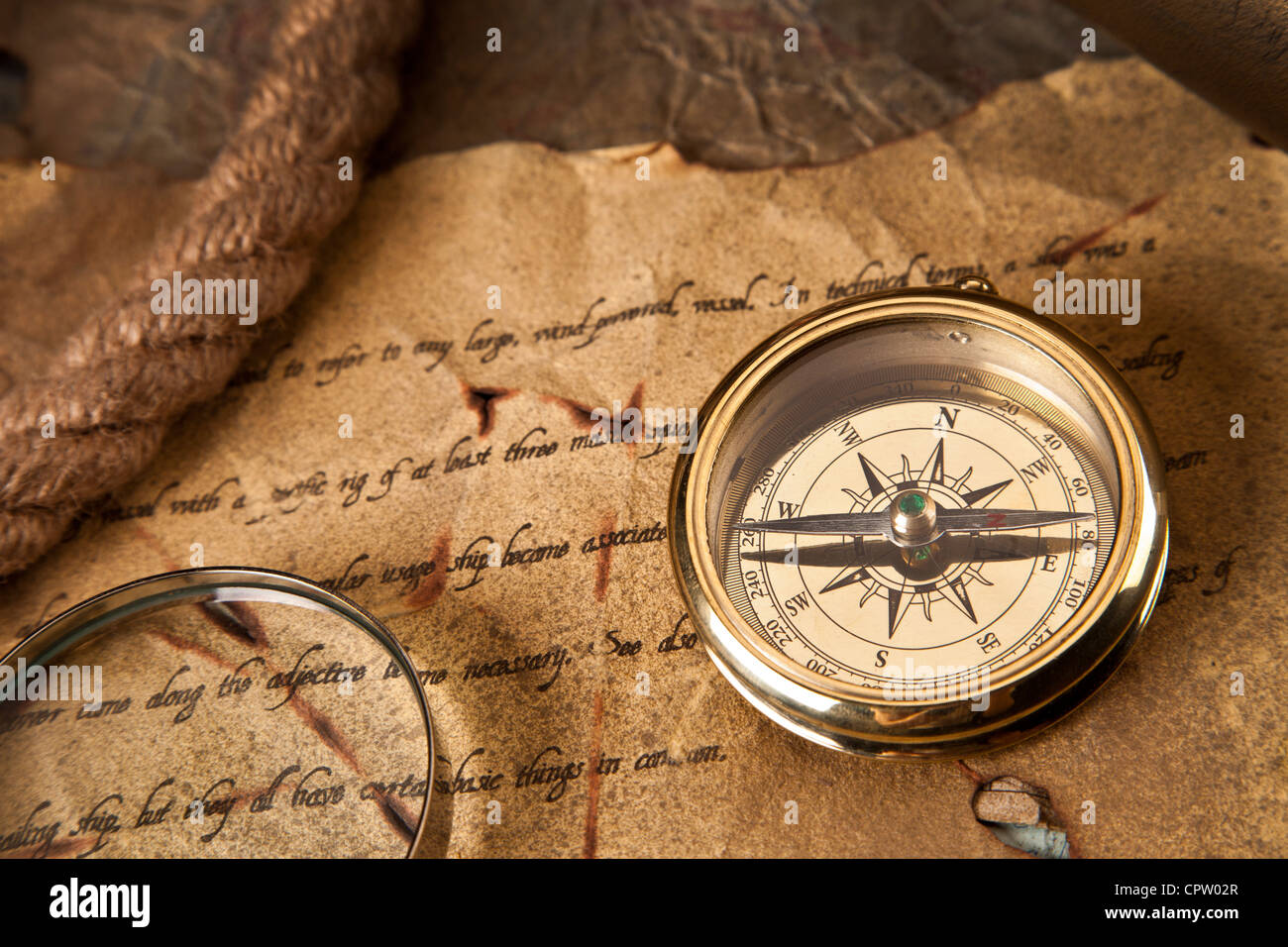Old vingate navigation equipment Stock Photo Alamy