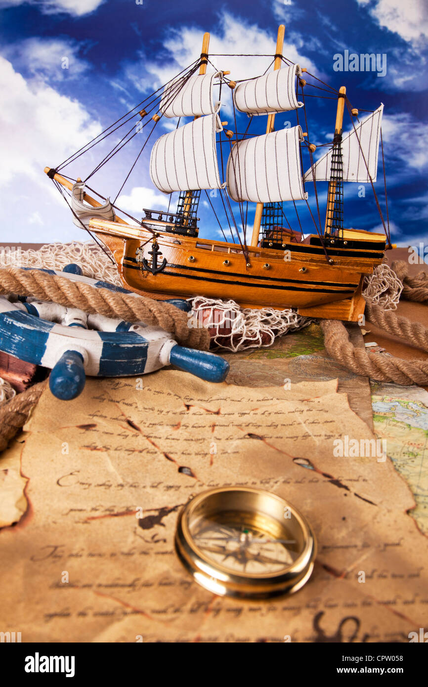 Old vingate navigation equipment Stock Photo Alamy