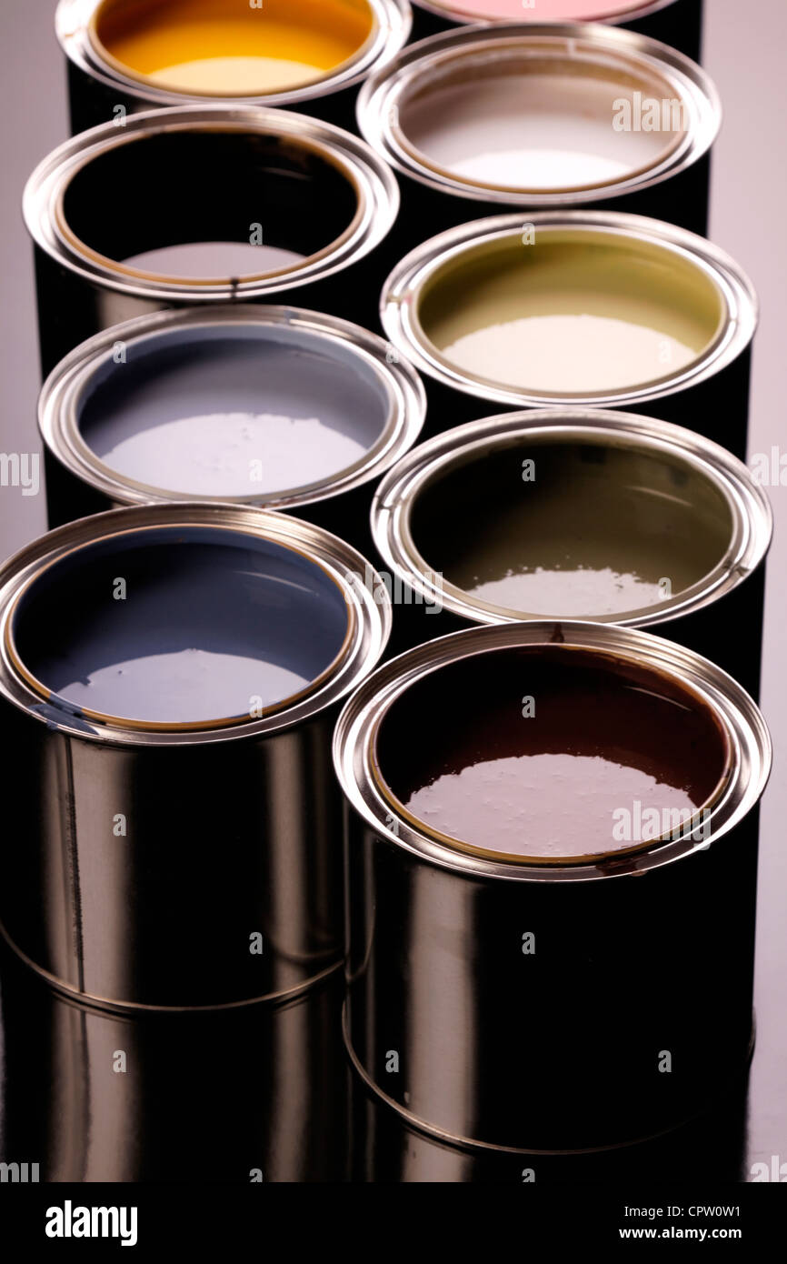Set of black paint hi-res stock photography and images - Alamy