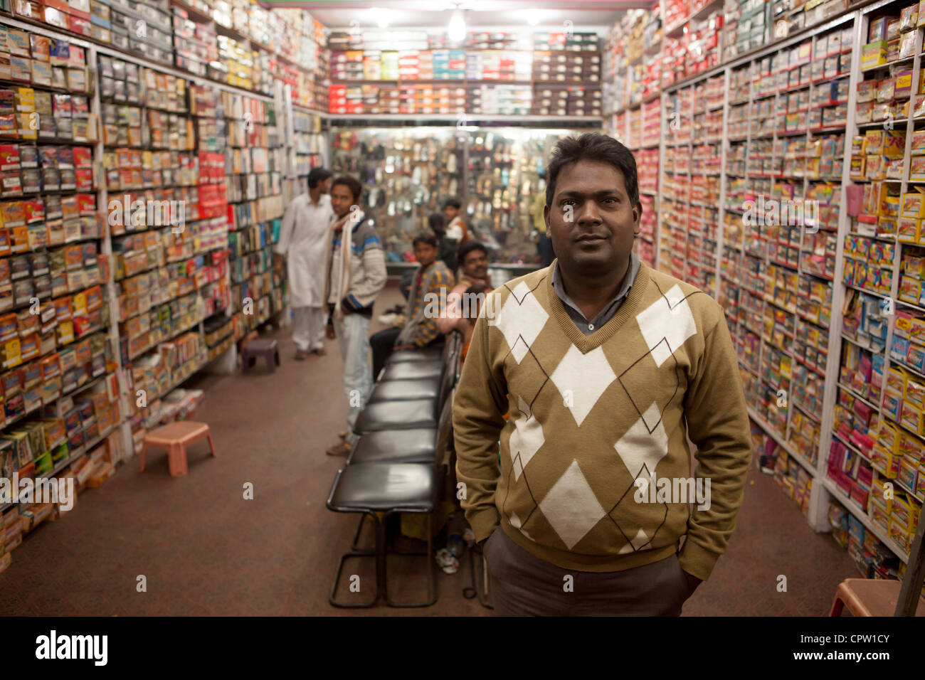 Shoe store owner in Jharia, Dhanbad, Jharkhand, India Stock Photo Alamy