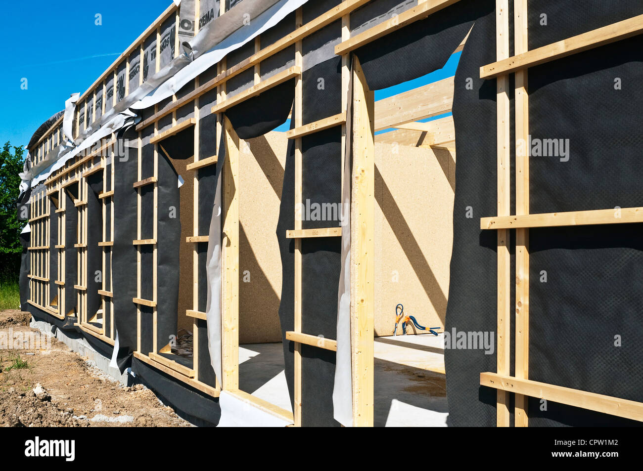 New industrial unit construction IndreetLoire, France Stock Photo