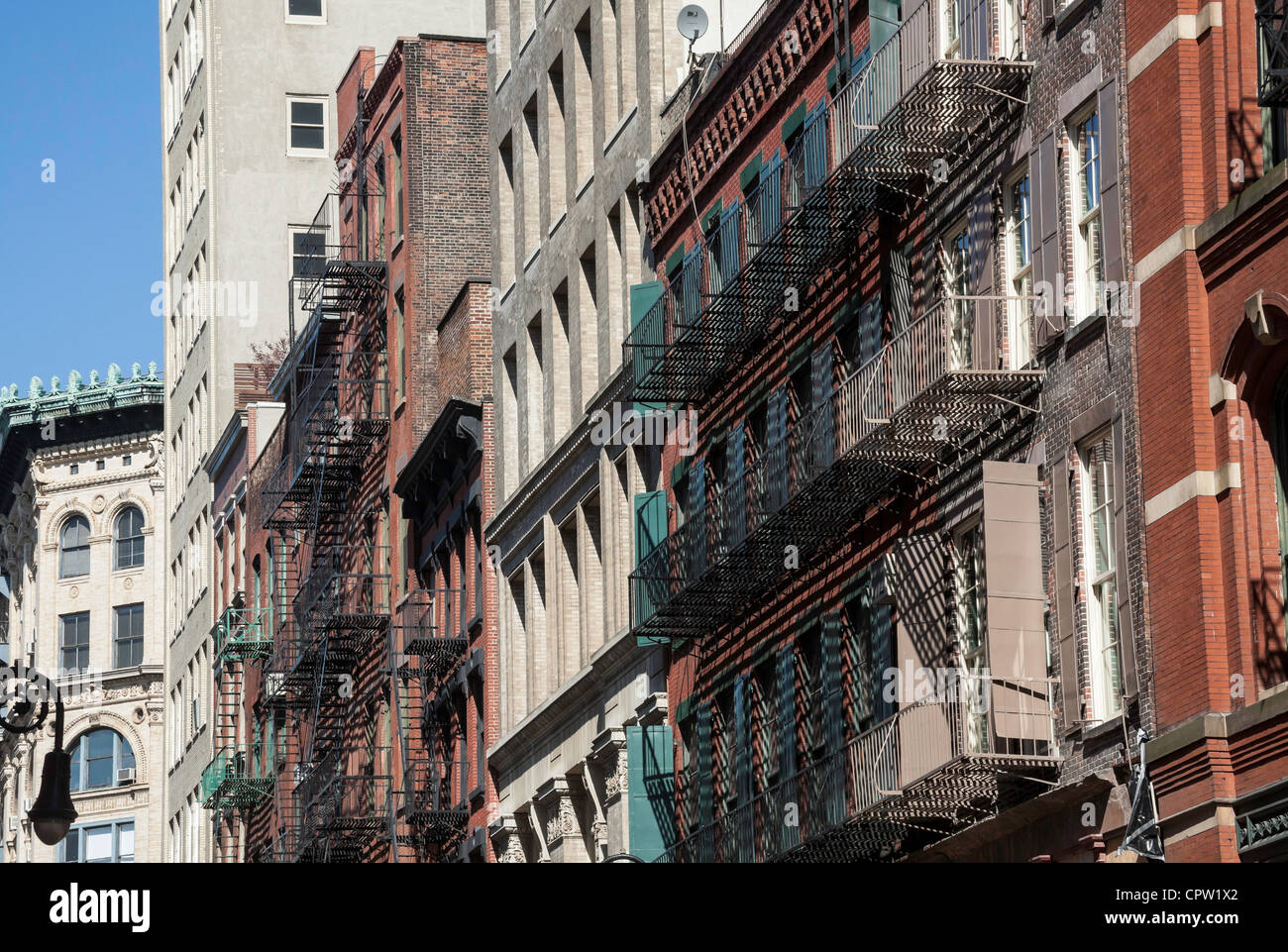Building Facades, SoHoCast Iron Historic District, NYC Stock Photo Alamy