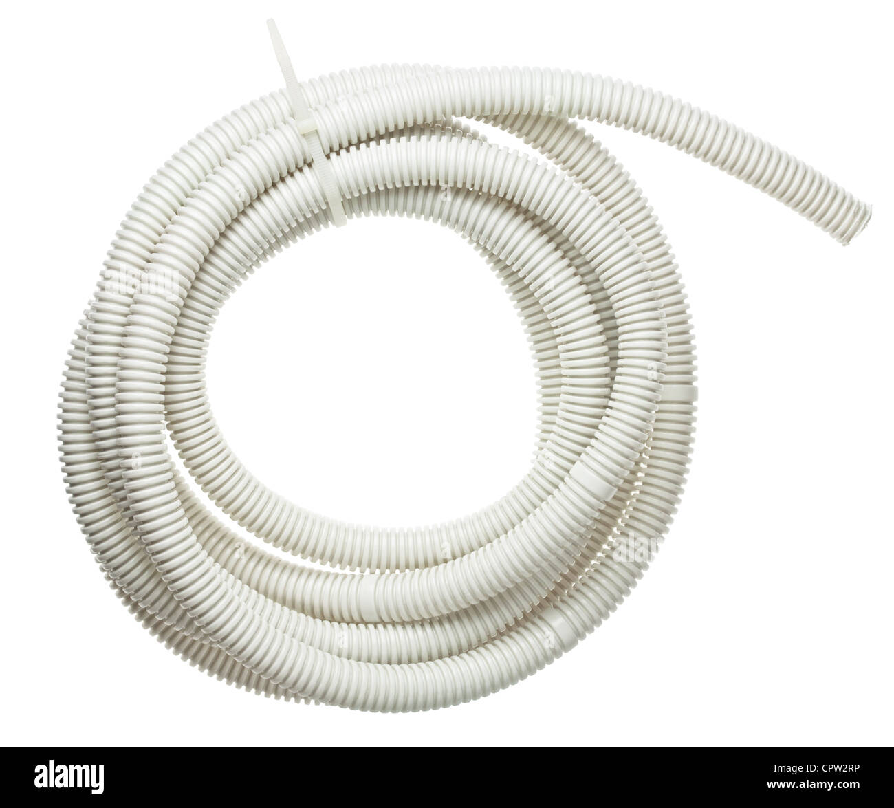 Plastic corrugated pipe, tube for cable protection in electrical  installation Stock Photo - Alamy