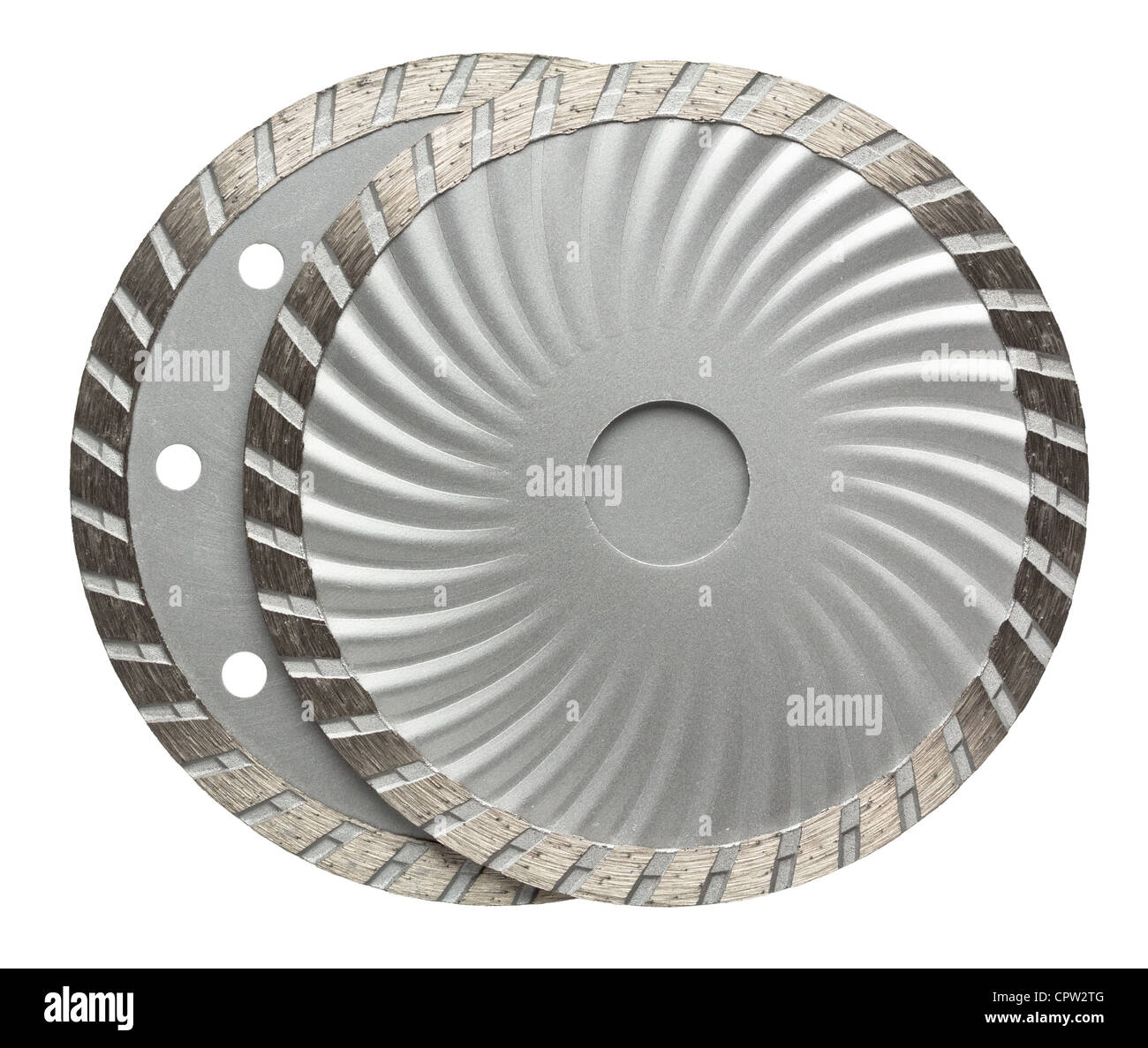 Circular saw blades. Disks for stone cutting work. Stock Photo