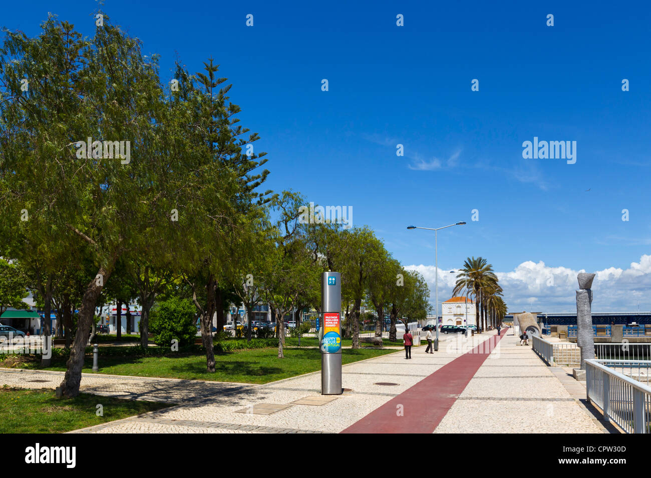Waterfront promenade in Portimao, Algarve, Portugal Stock Photo