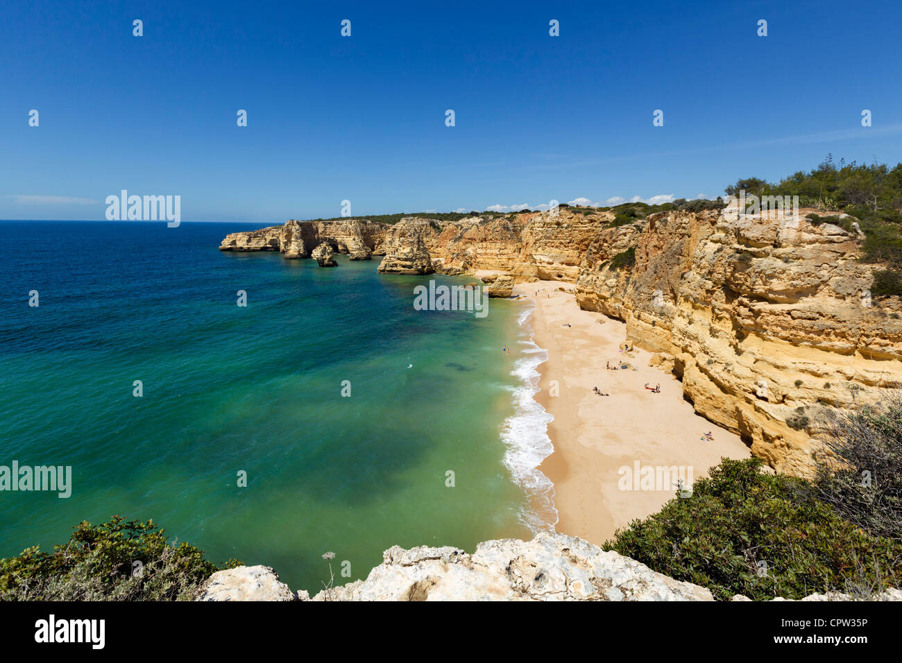 Praia da Marinha beach near Benagil, on the coast between Portimao and Albufeira, Algarve, Portugal Stock Photo