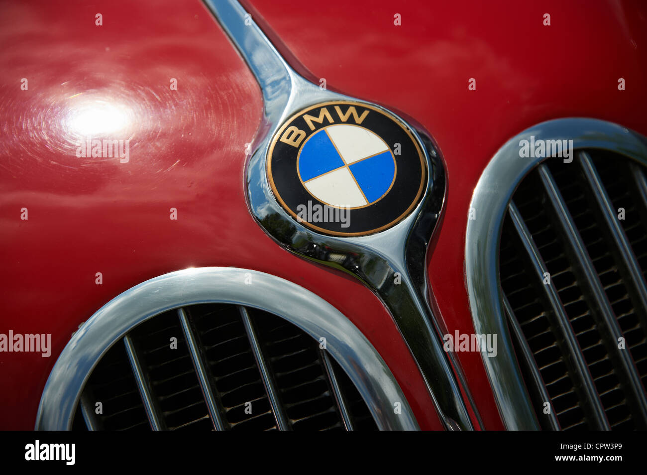 Veteran classic car close up - detail - BMW logo Stock Photo - Alamy