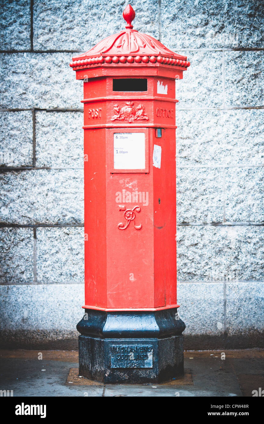 Iconic London Post Box Stock Photo