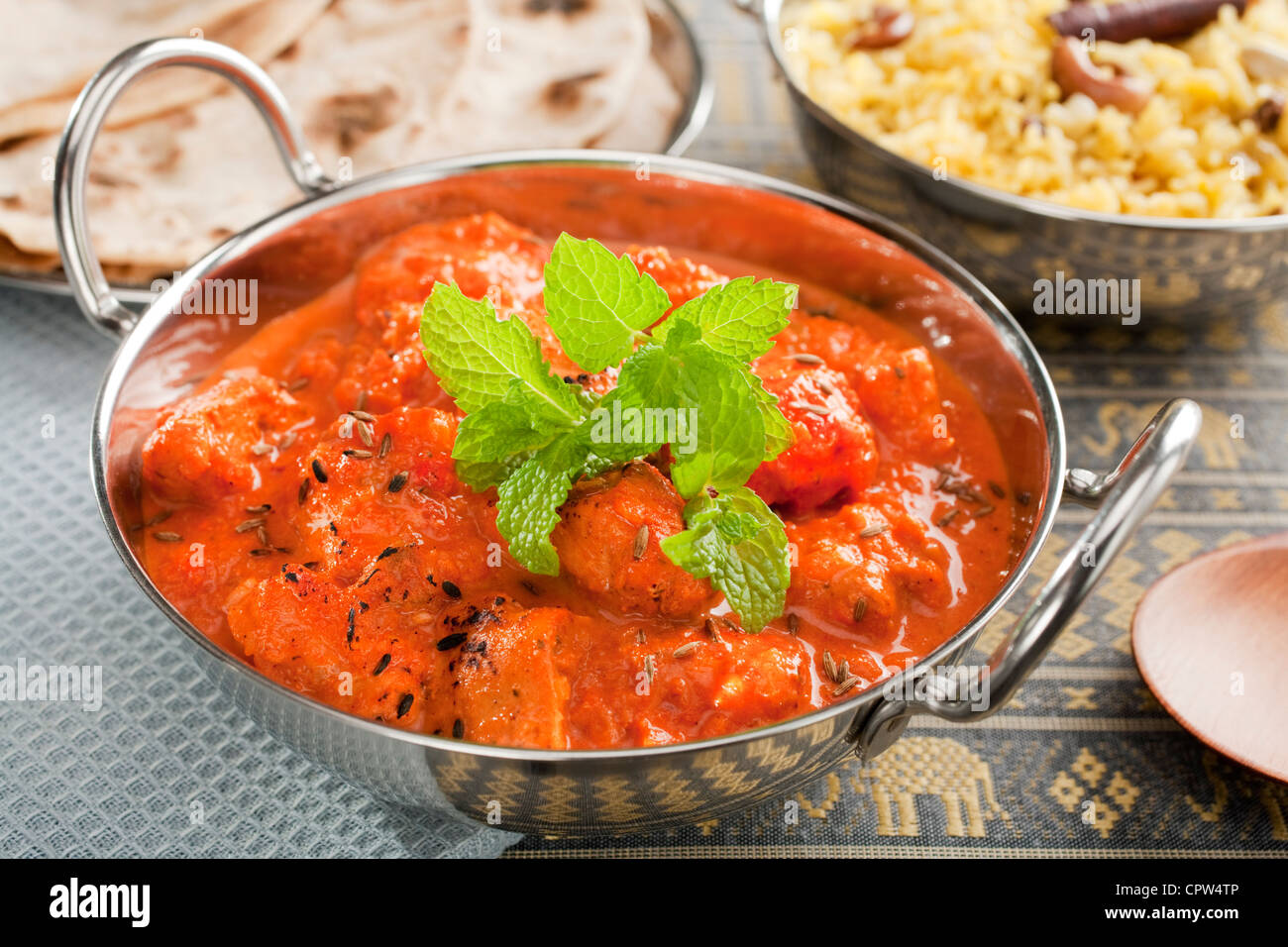 The most popular curry in the UK, chicken tikka masala, Stock Photo