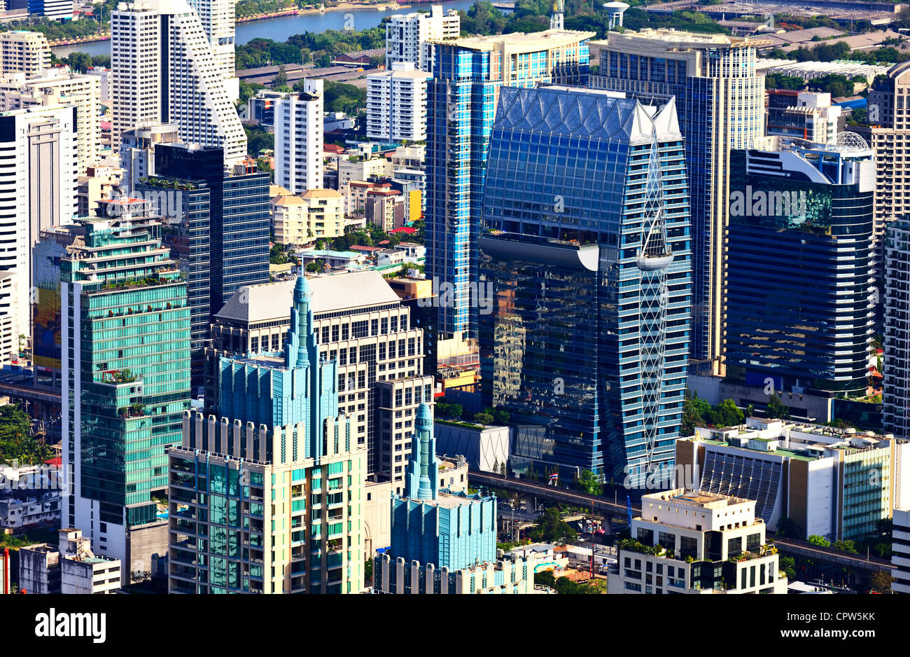 Aerial view at the Bangkok city buildings Stock Photo - Alamy