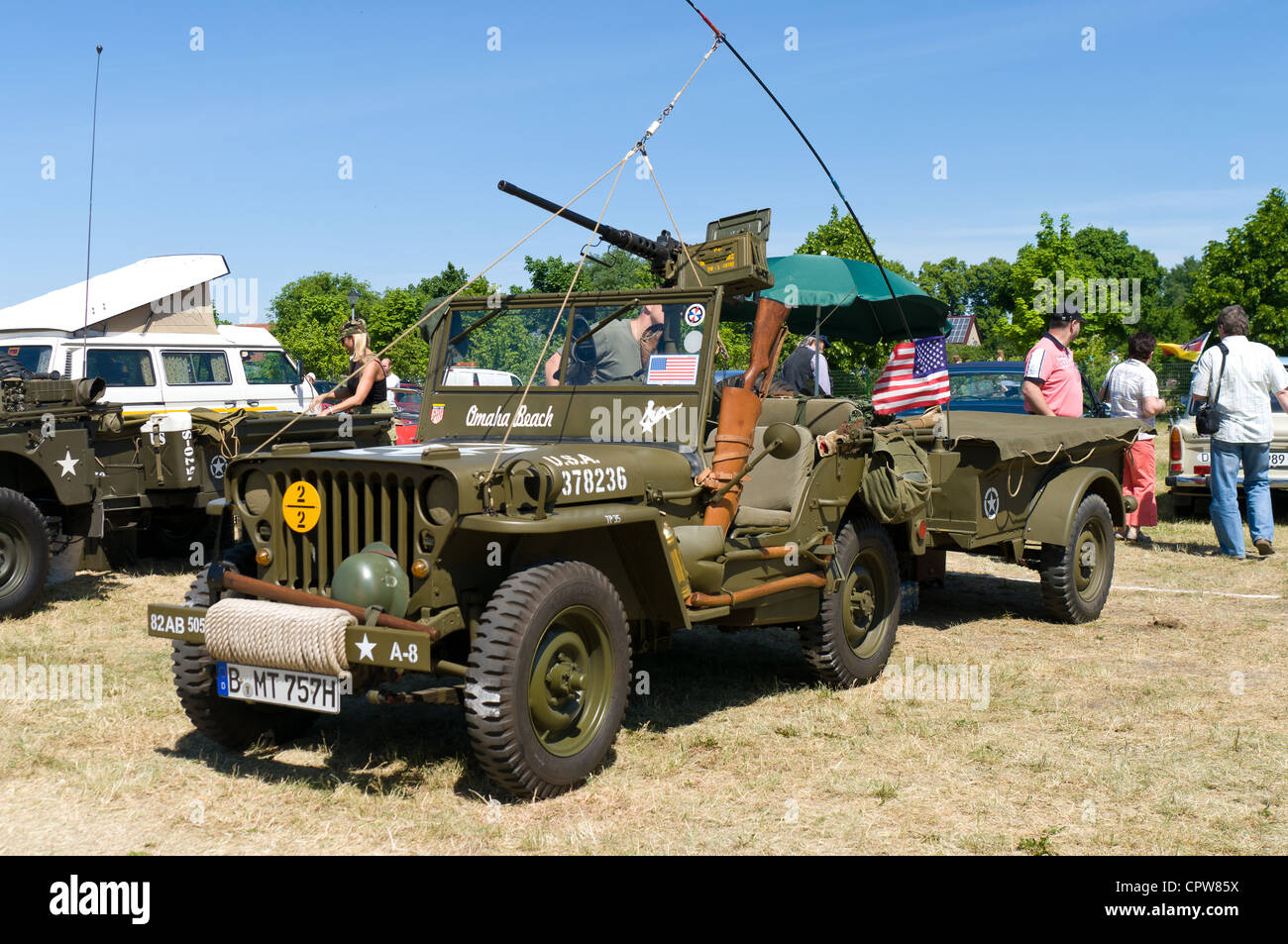 Car Willys MB US Army Jeep Stock Photo
