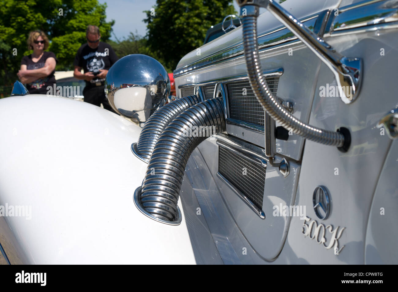 Detail of car Mercedes-Benz 500K Stock Photo