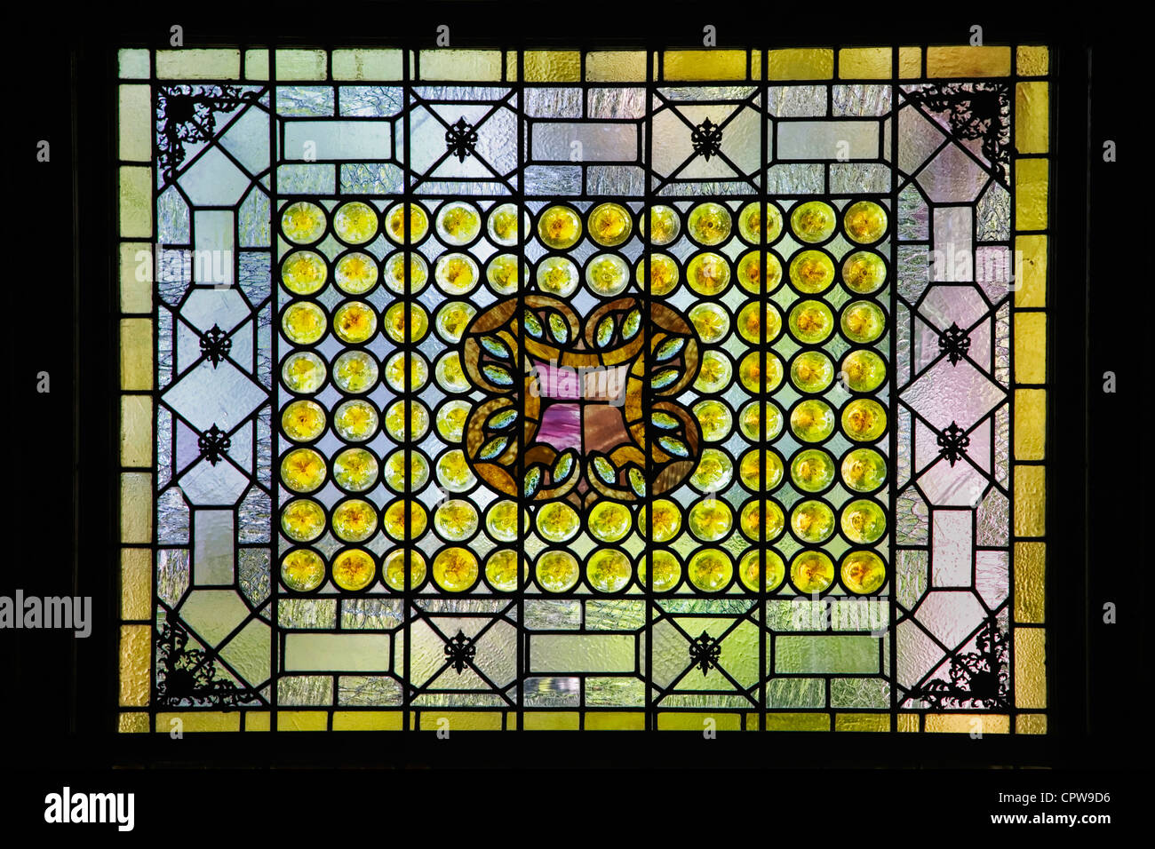 A Classic Louis Comfort Tiffany Stained Glass Window In St Stock