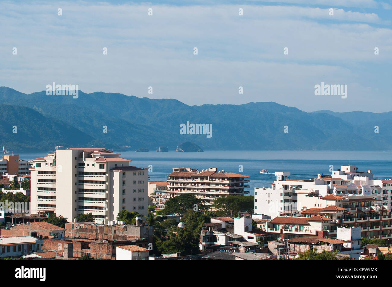 Mexico, Puerto Vallarta. Puerto Vallarta skyline, Mexico. Stock Photo