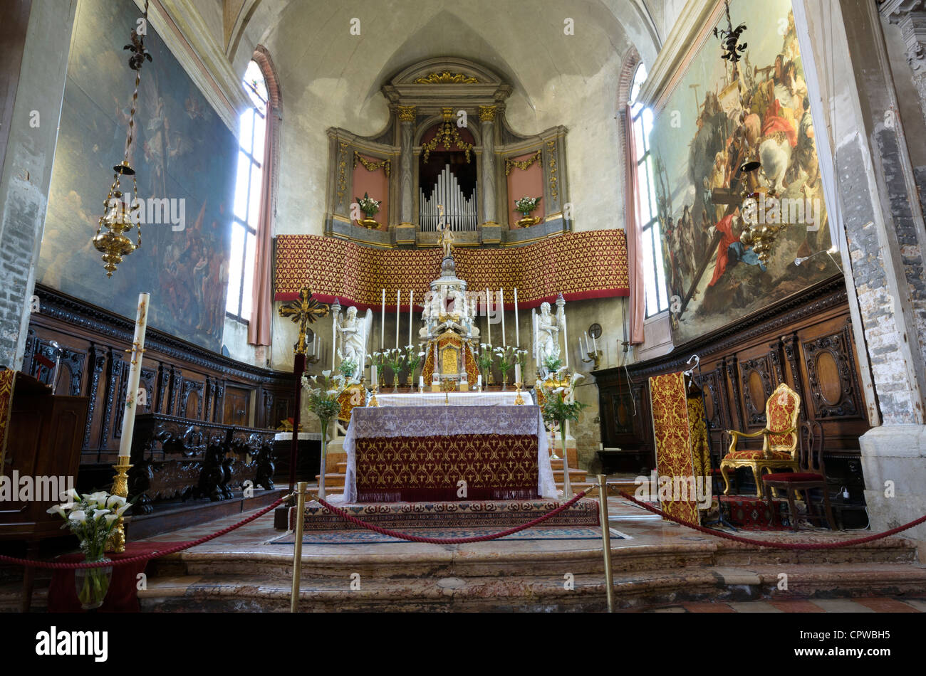 Church of Sant'alvise altar - sestiere Cannareggio, Venice - Italy Stock Photo