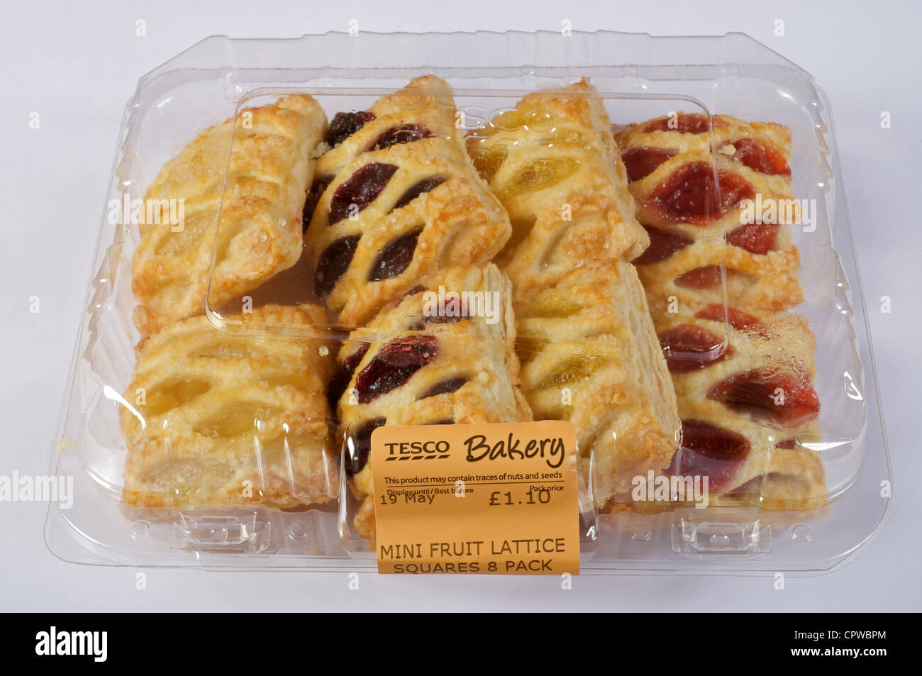 Tesco mini fruit lattice squares Stock Photo Alamy