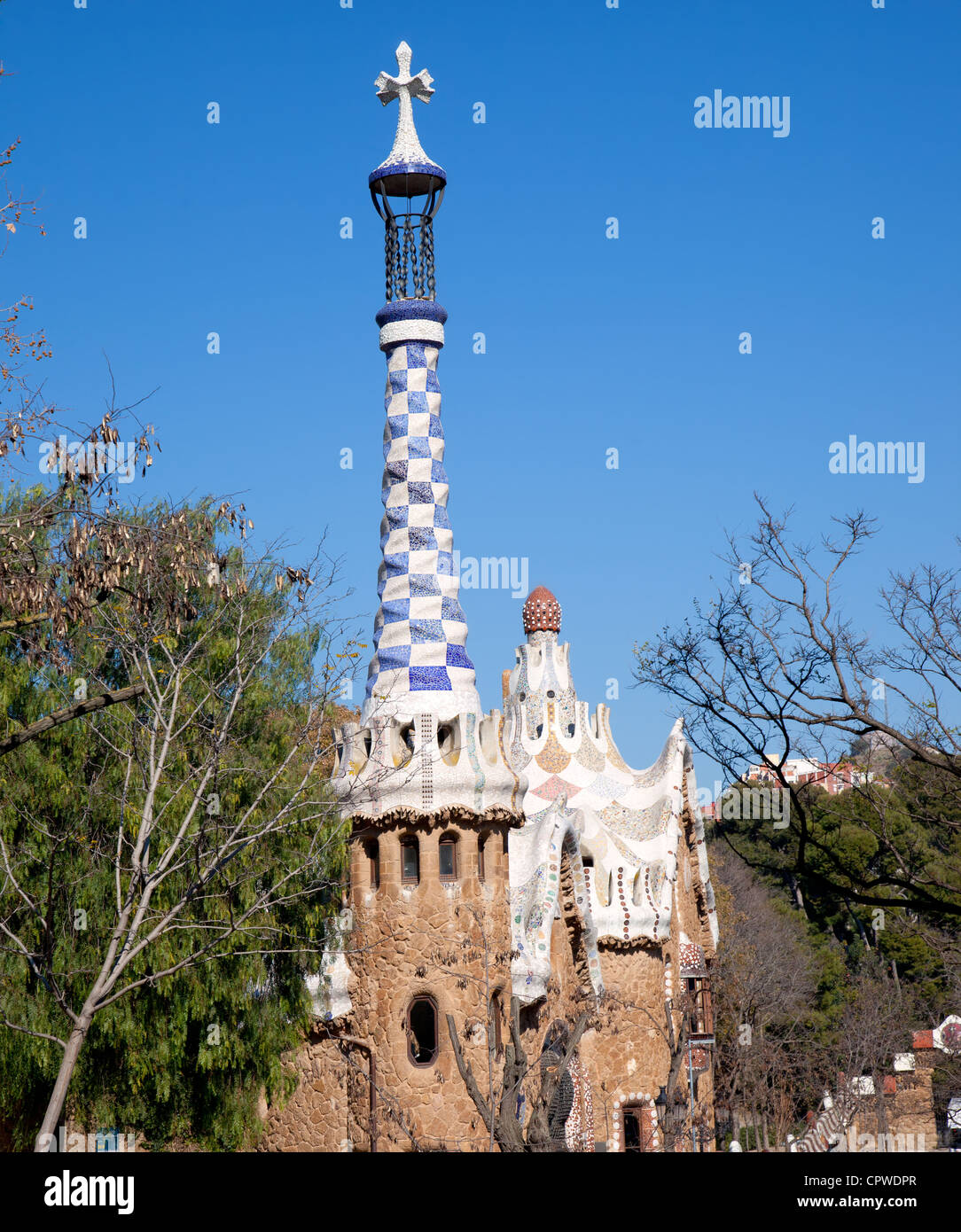 Barcelona Park Guell Gingerbread House of Gaudi modernism fairy tale