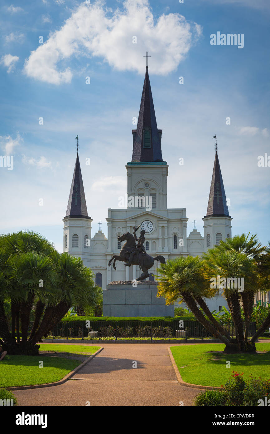 Saint Louis Cathedral on Jackson Square in New Orleans Stock Photo