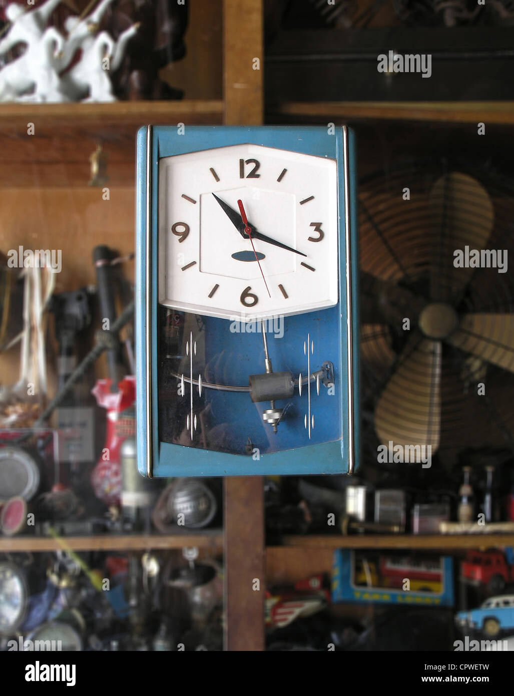 old clock in antique shop Stock Photo