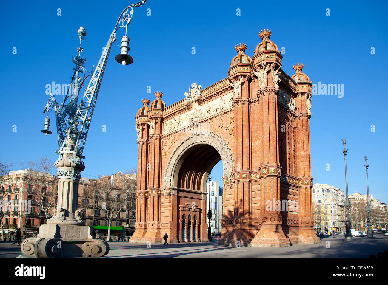 Arco del Triunfo Barcelona Triumph Arch Arc de Triomf Stock Photo