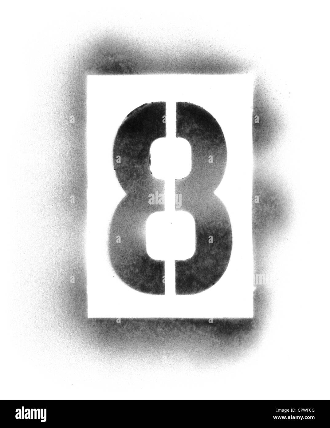 Stencil numbers in spray paint Stock Photo Alamy