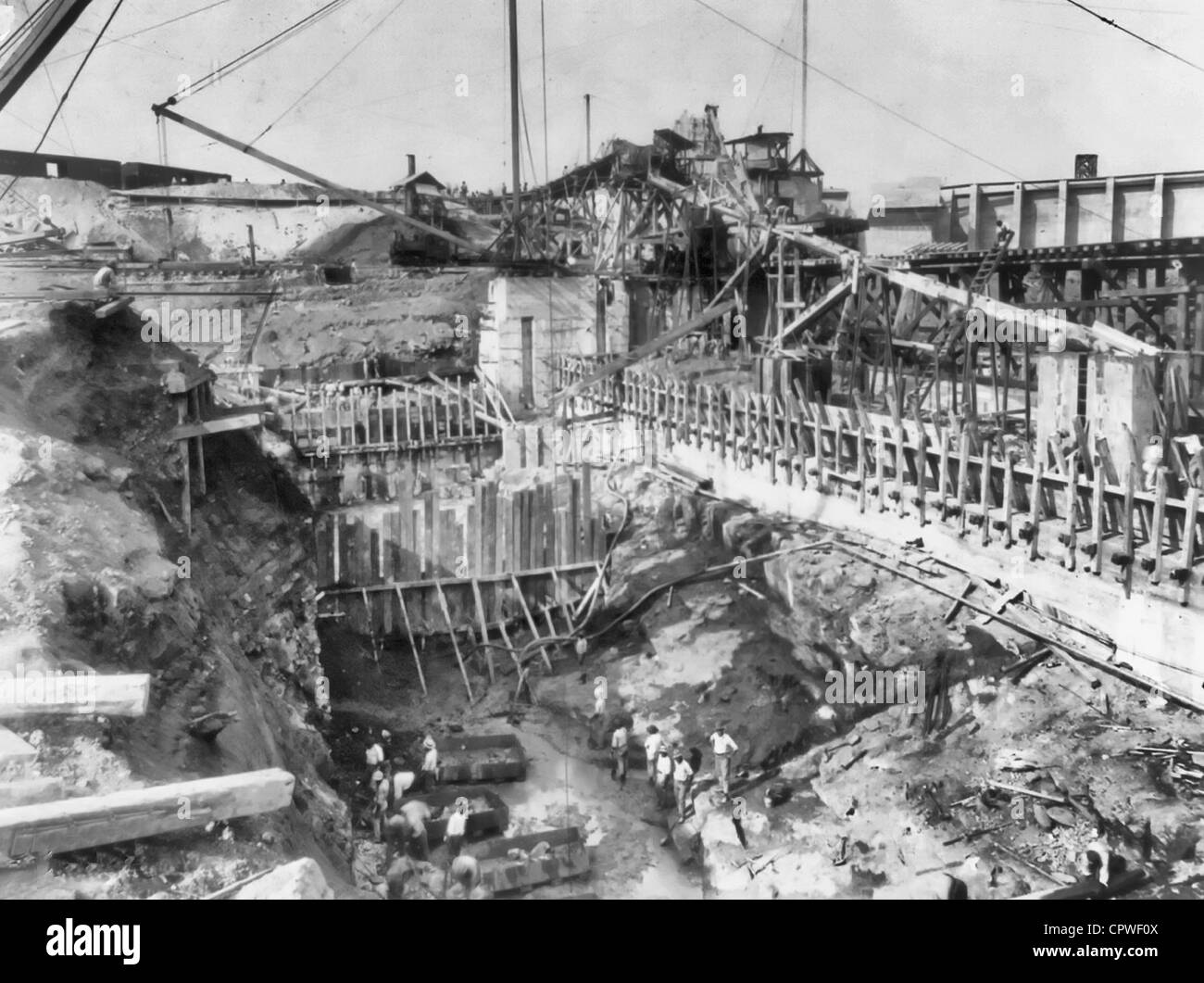 Panama Canal Construction, circa 1913 Stock Photo Alamy