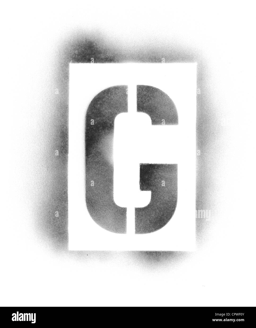 Stencil letters in spray paint Stock Photo Alamy