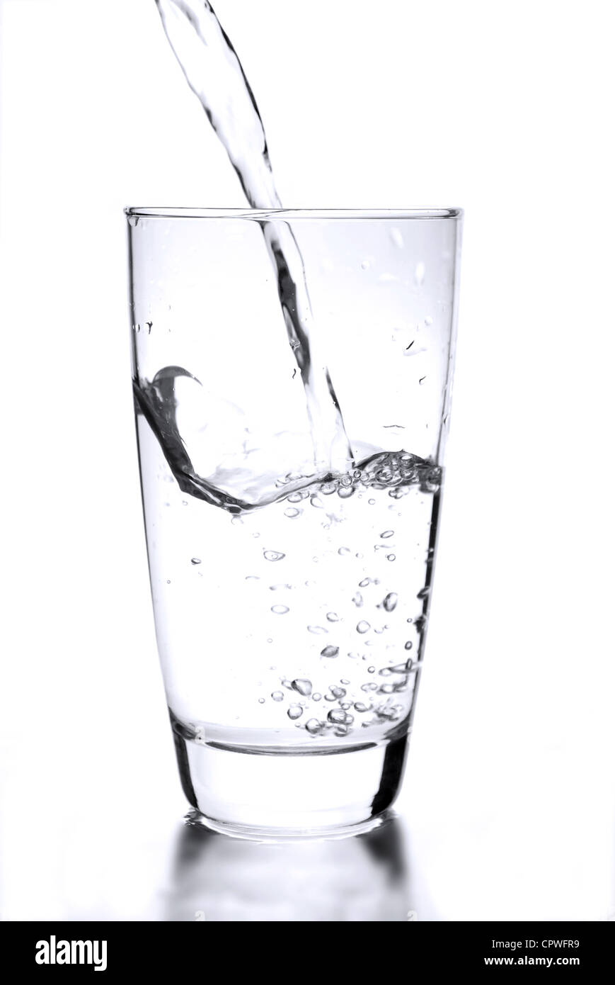 a simple glass of water on white Stock Photo Alamy
