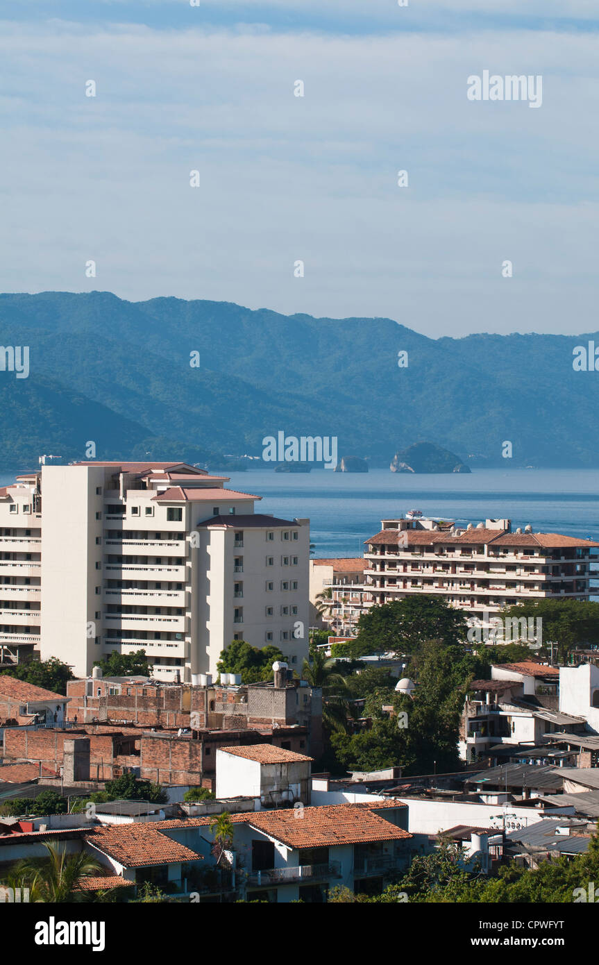 Mexico, Puerto Vallarta. Puerto Vallarta skyline, Mexico. Stock Photo