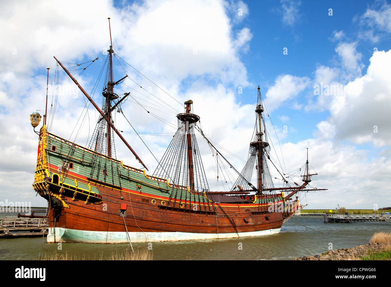 Replica of Dutch tall ship the Batavia in the harbor Stock Photo Alamy Replica of Dutch tall ship the Batavia in the harbor Stock Photo Alamy