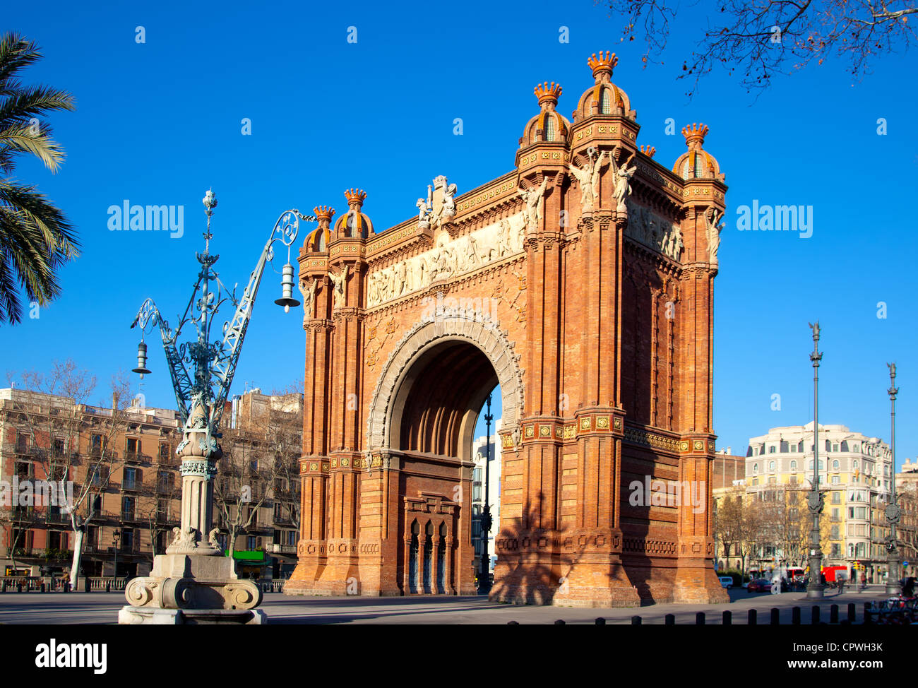 Arco del Triunfo Barcelona Triumph Arch Arc de Triomf Stock Photo