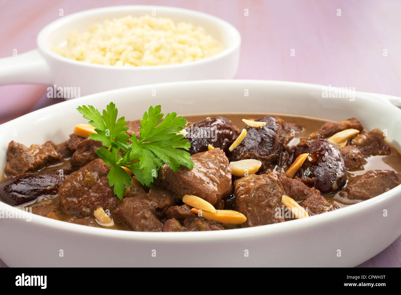 Lamb cooked with ginger, cinnamon, dates, honey and lemon juice and