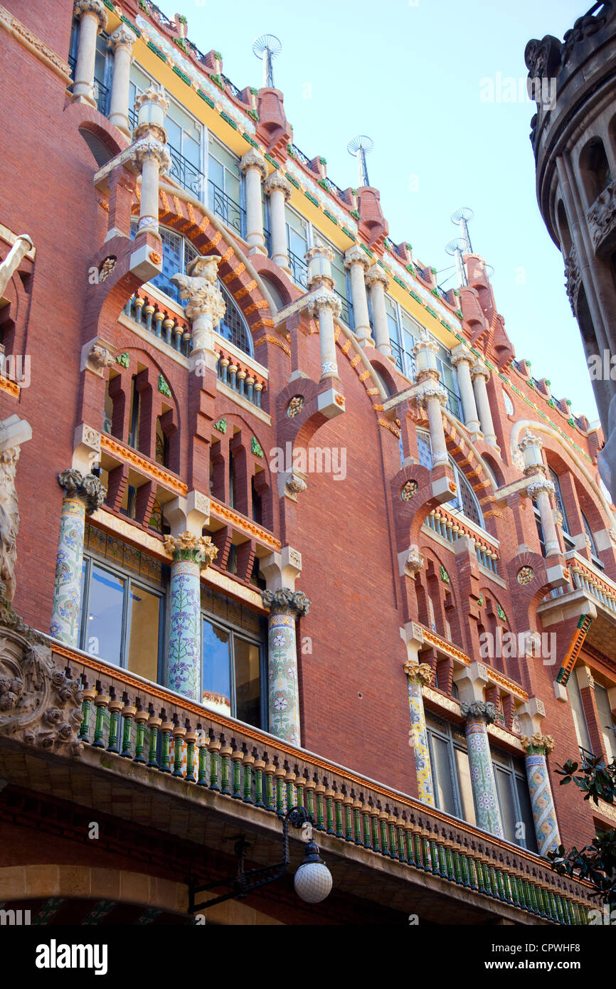 Barcelona Palau de la Musica or Music Palace of the modernism architect Domenech i Montaner