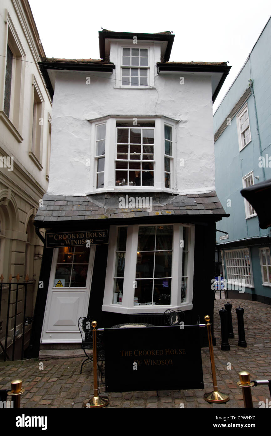 Market Cross House the Crooked House of Windsor c 1718 Stock Photo