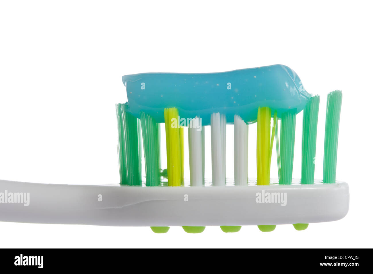 toothbrush with toothpaste isolated on white background Stock Photo - Alamy