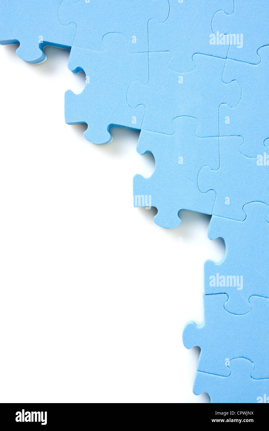 blue puzzle background with space for your text Stock Photo - Alamy