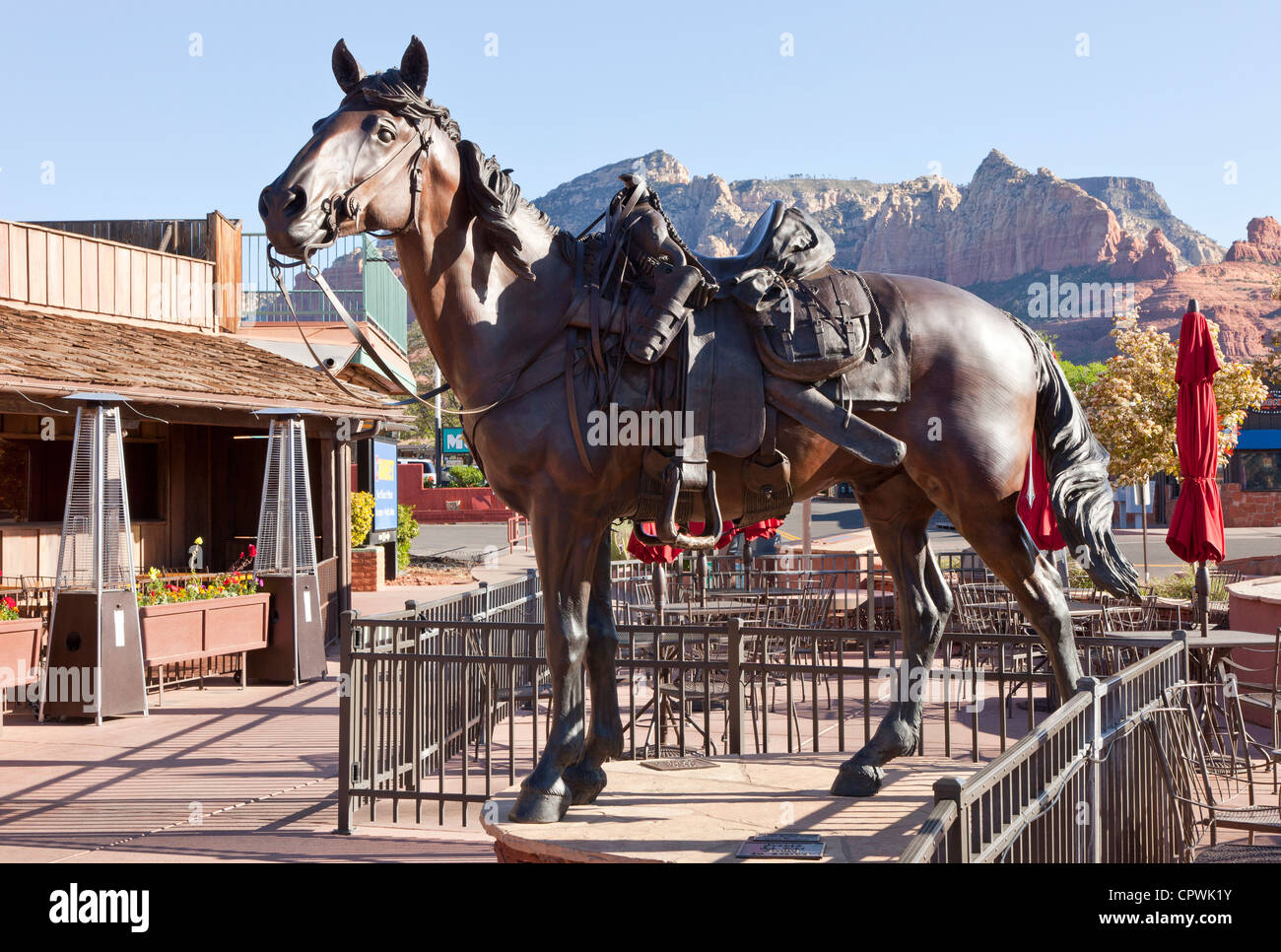 A bronze statue of a horse in Sedona in Arizona USA Stock Photo Alamy