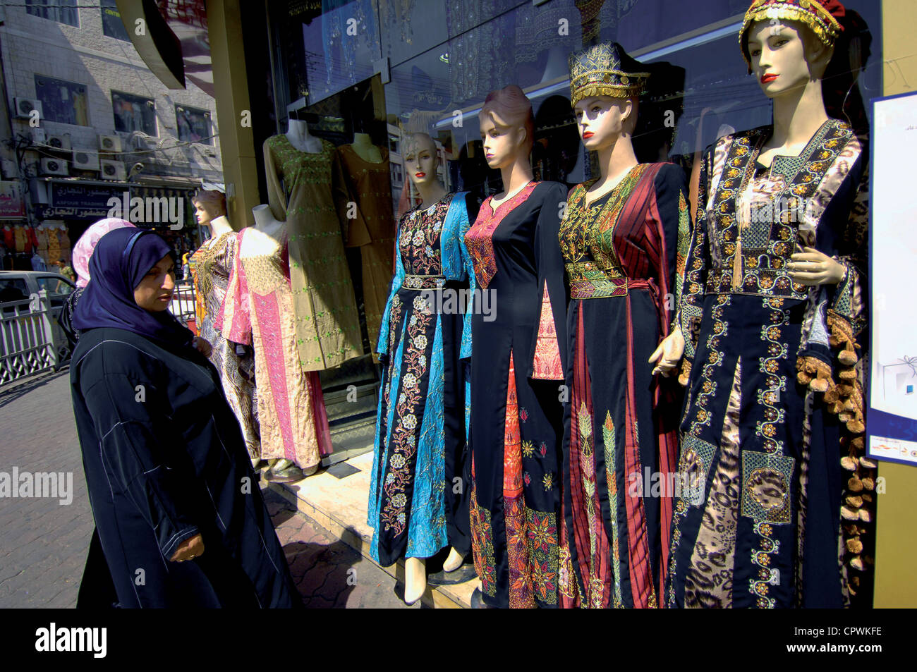 Asia Jordan Amman  Traditional clothing store Stock Photo
