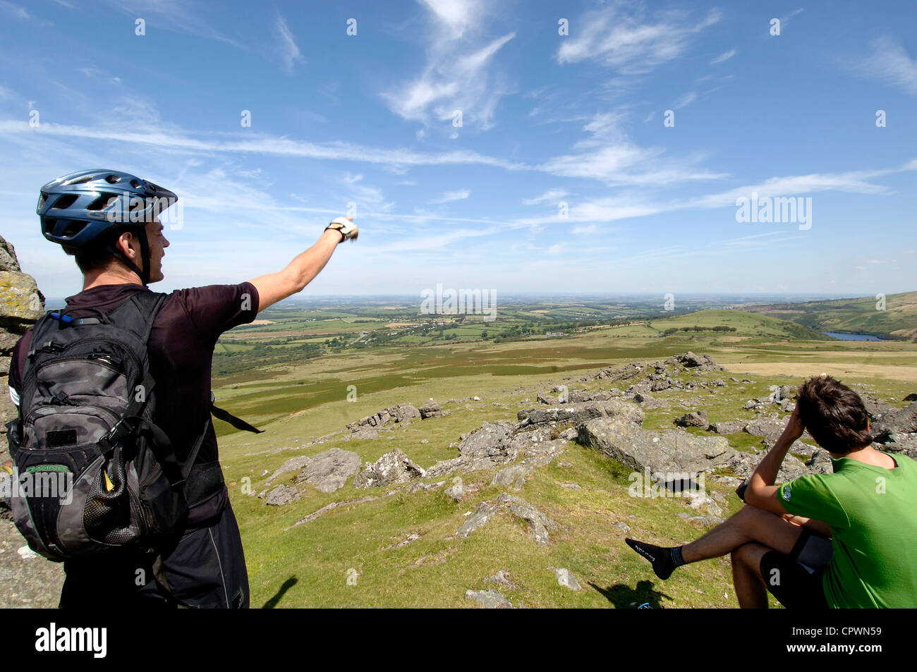 An adventure bicycle tour in Dartmoor, England Stock Photo Alamy